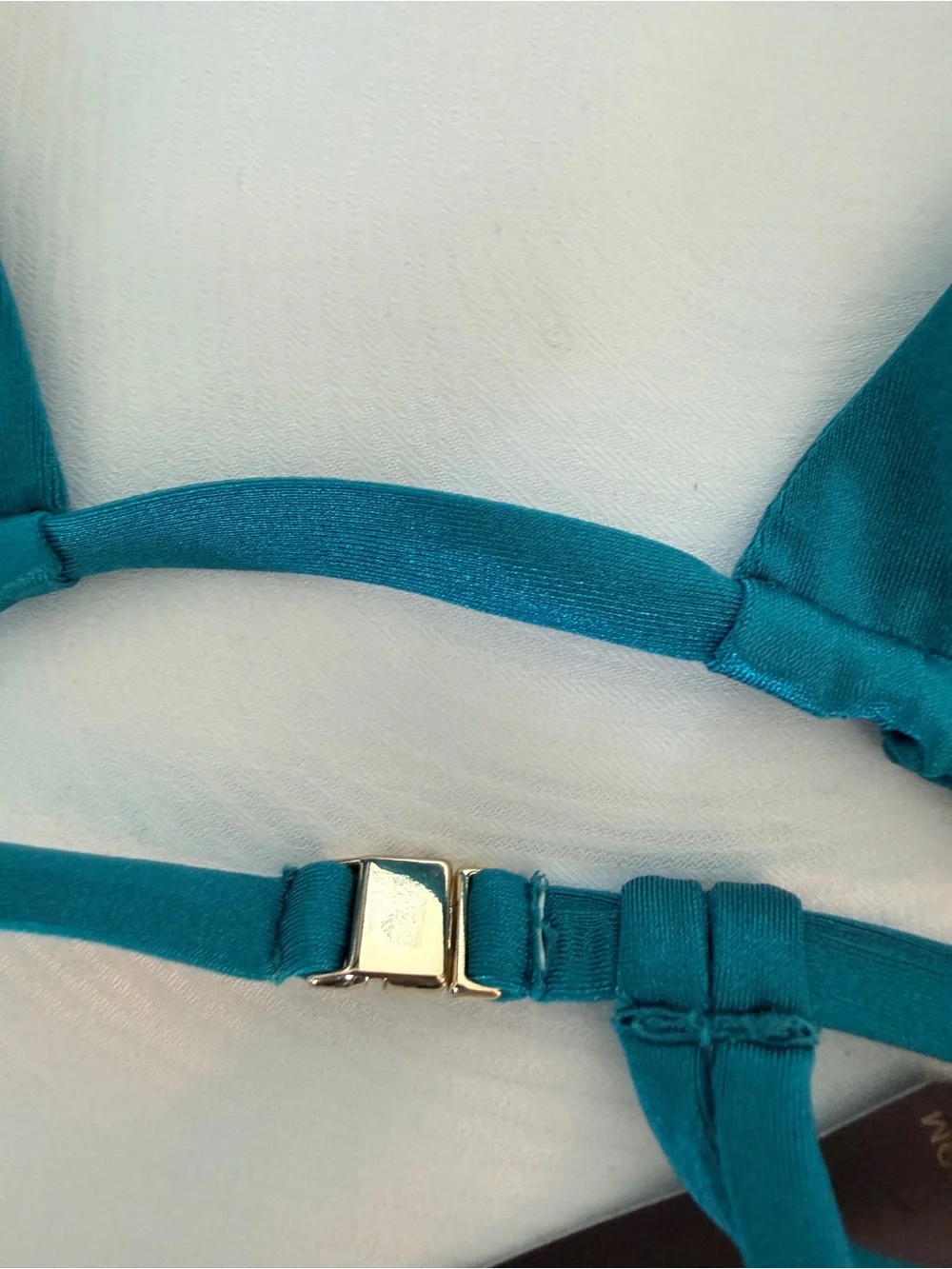 Teal Strappy Triangle Bikini Set - Women Swim Bikinis - Picture 6 of 8